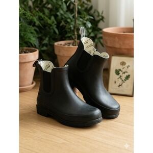 Rockfish Chelsea Rain Boots Size 8 Rubber Waterproof Gorpcore Matte Black Womens